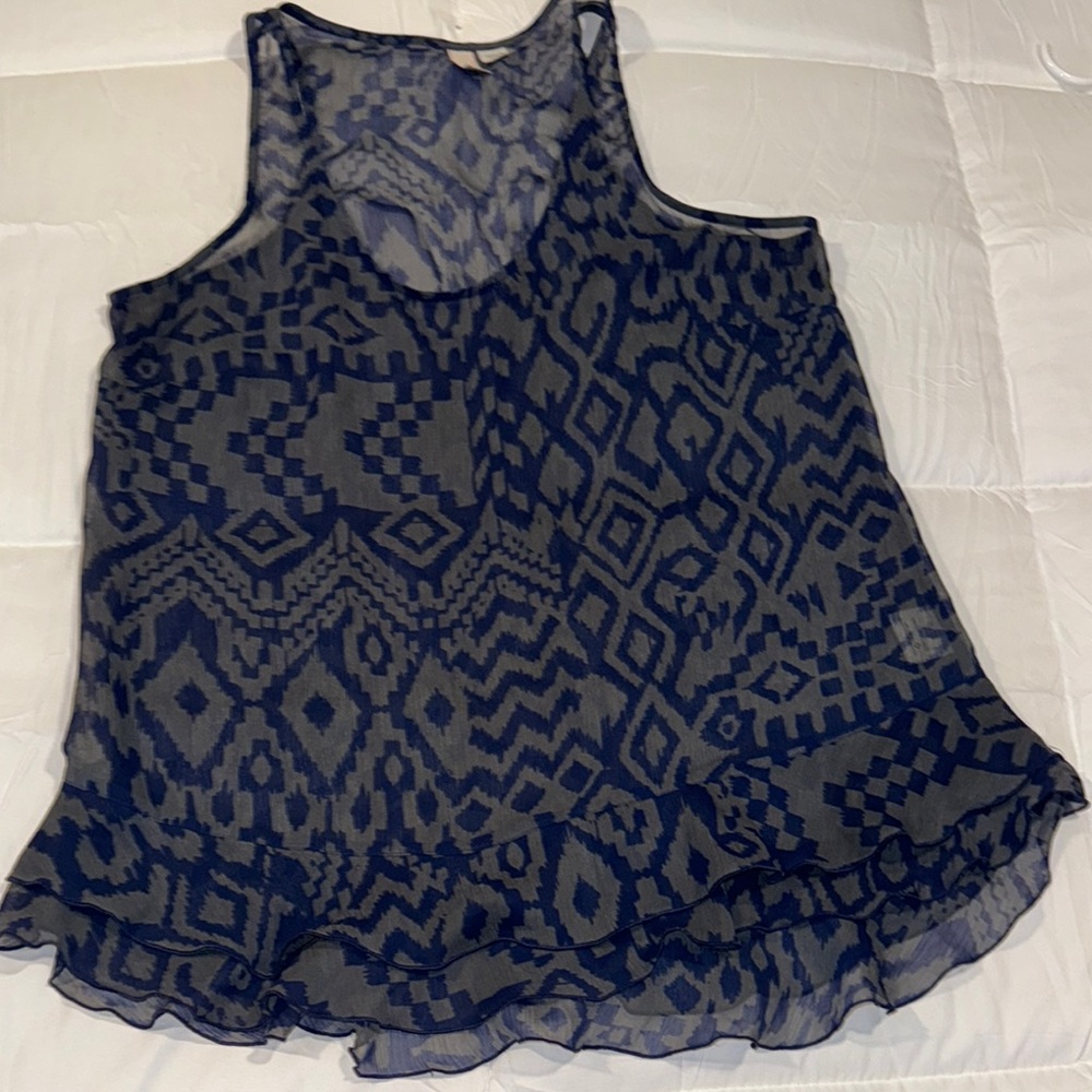 ❤️ Navy Blue Patterned Women's Top